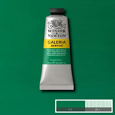 Image of Winsor &amp; Newton Galeria Acrylic Paint Medium Tube 60ml AVAILABLE (Permanent Green Middle)