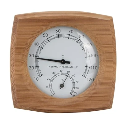 Image of Fdit 2 In 1Sauna Temperature Cedar Wood Thermometer Hygrometer Thermo Sauna Equipment Accessory(Cedar)