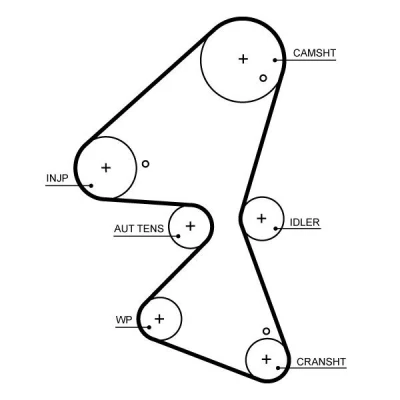 Image of SU001A7825 Timing Belt GATES 5705XS 131 1248mm 20mm CITROËN: C3 III, C5 Aircross, C4 II Cactus, PEUGEOT: 208 I Hatchback, 308 SW 2, Hatchback
