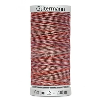 Image of Gutermann No 12 Sulky Cotton Embroidery Thread 200m 4029 Orange, Pink Each