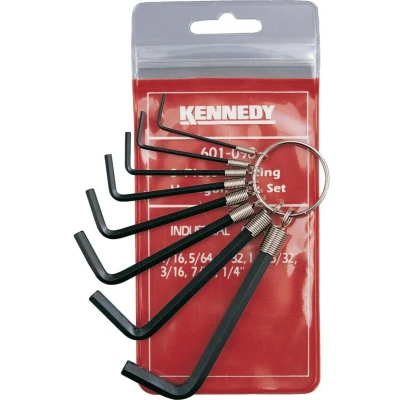 Image of Kennedy 1/16&quot; 1/4&quot; Hexagon Wrench Set on Ring (8 Piece)