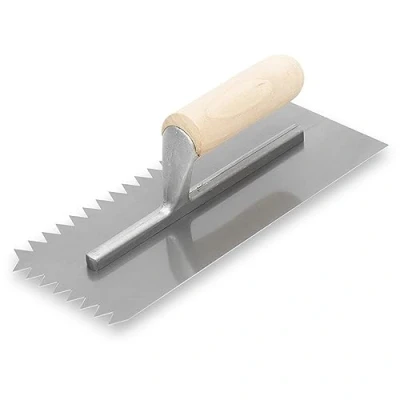 Image of Marshalltown 970 Serrated Trowel 1/2 x 15/32 V, Silver
