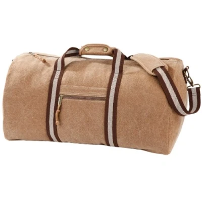 Image of Quadra Vintage Canvas Holdall Duffle Bag 45 Litres (One Size) (Sahara)