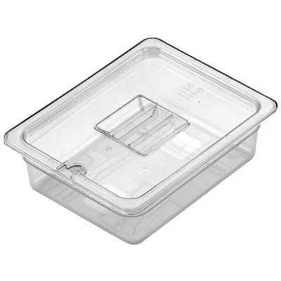 Image of Gastronorm PC 8122 Food Container Service Pan, Polycarbonate Dishwasher Safe BPA Free, 26.5 cm x 32.5 6.5 Deep Half Size, Clear