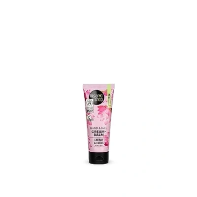 Image of Organic Shop Hand &amp; Nail Cream Balm Cherry and Lotus, 75 ml