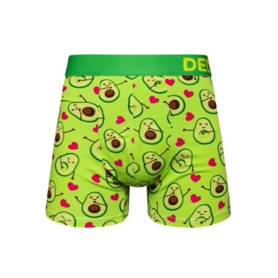 Image of Dedoles Men&#039;s &amp; Boys&#039; Boxers Underwear Boxer Shorts Cotton Trunks Funny Designs Astronaut Hamster Games Books Gift for Him, Design: Avocado Love, Colour: Green, Size: L