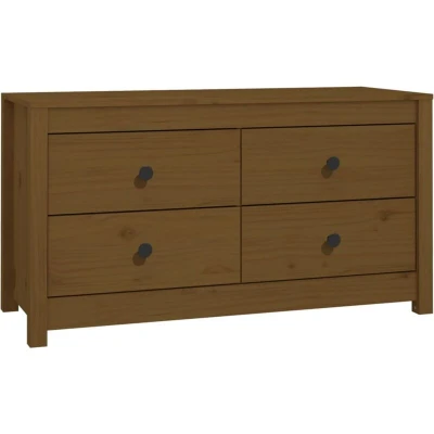 Image of vidaXL Side Cabinet Honey Brown 100x40x54 cm Solid Wood Pine