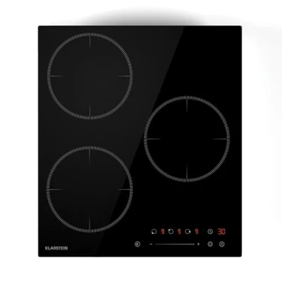 Image of Klarstein Delicatessa Induction Hob 3 Zone Built In Cooker, 6600W Boosters, Slider Touch Control, Timer &amp; Child Lock, Residual Heat