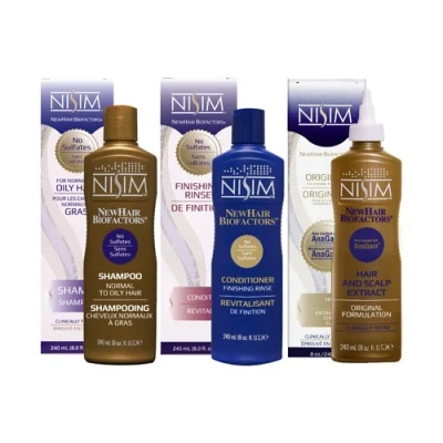 Image of Nisim Hair Loss Treatment ReGrowth Shampoo Conditioner Serum Men Women (1 month supply)