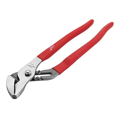 Image of Jetech 12 inch Water Pump Pliers Industrial Grade Steel Tongue and Groove with Adjustable Straight Jaw