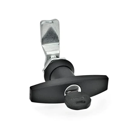 Image of Ganter Normelemente GN 115 SCT 20 Locking with Cylinder Key, Actuation T Handle, Riegelabstand A: 20mm