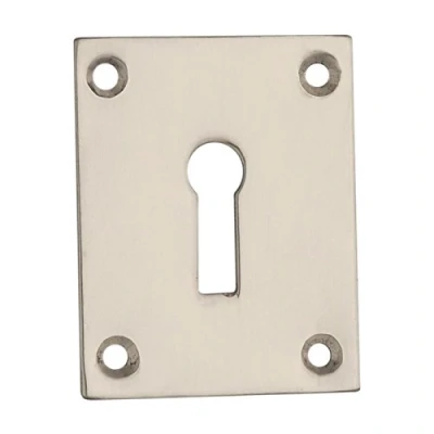 Image of Square Keyhole Cover Escutcheon 50mm x 40mm in Satin Nickel by Euroart