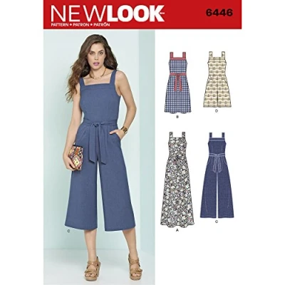 Image of New Look Sewing Pattern 6446A Misses&#039; Jumpsuits and Dresses, White