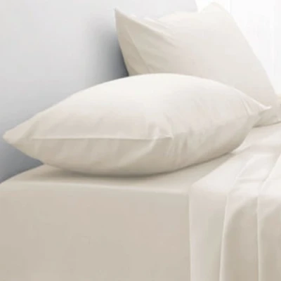 Image of Emma Barclay 180 Thread Count Percale Pillowcase (Pair) in Ivory Pair