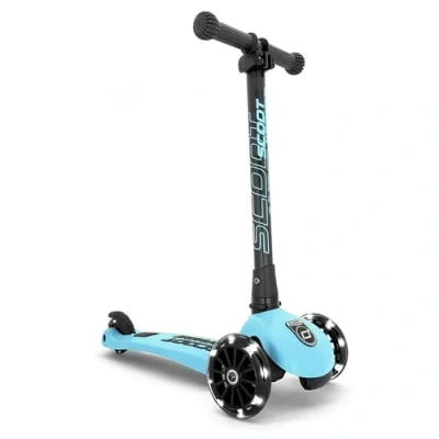 Image of Scoot&amp;Ride 96356 Highwaykick 3 LED Scooter, Blueberry, 57.5 x 17.5 26.5 cm