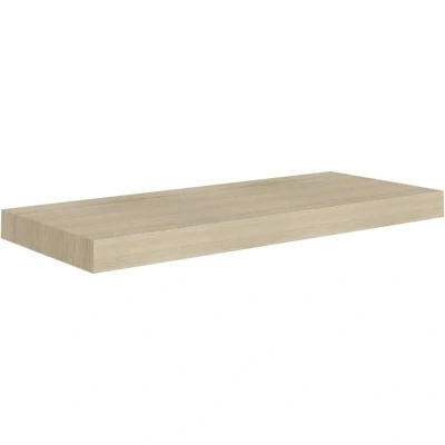Image of vidaXL Floating Wall Shelf Oak Finish, Honeycomb MDF &amp; Metal Frame, Invisible Mounting System, For Living room/Bedroom/Office, Easy to Assemble