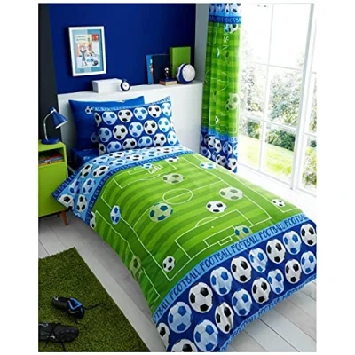 Image of GC GAVENO CAVAILIA Premium Kids Single Duvet Cover Set With Pillowcase Reversible Bedding Washable Quilt Bedset Easycare Bedlinen For Boys &amp; Girls Blue