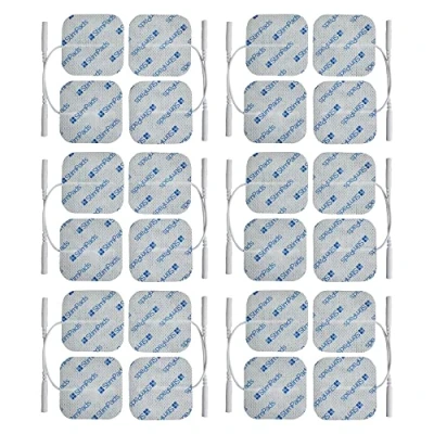 Image of Stimpads Tens Electrode Pads with 2 mm Universal Connection Pack of 24 50 x Powerful and Durable Adhesive Electrodes for Devices
