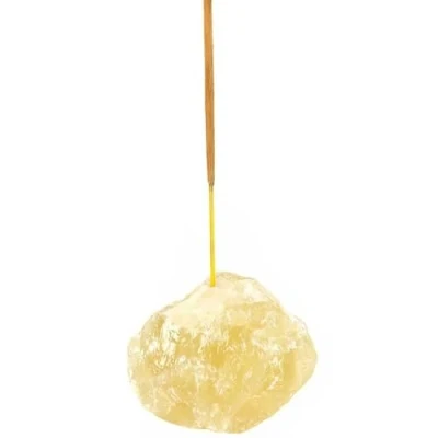 Image of Something Different Crystal Incense Stick Unique Handcrafted Holder for Home, Gems &amp; Stones, Yellow, 6