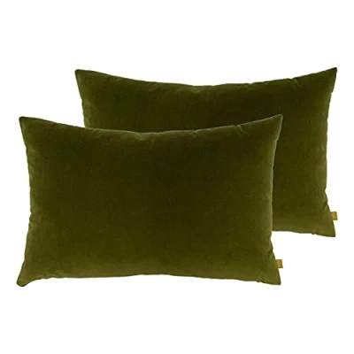 Image of furn. Contra Cushions (Twin Pack) Green Size 40cm (w) x 60cm (l)