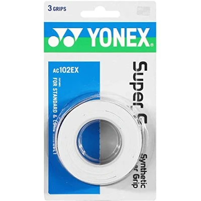 Image of Yonex Super Grap Overgrip 3,White, 25x1200x0.6 mm