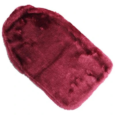 Image of Sure Thermal Winter Fur Super Soft Hot Water Bottle HWB Cover Burgundy Red