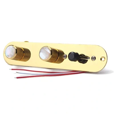 Image of Alnicov Fully Loaded Control Plate Pre Wired 3 Way With Wiring Harness For Fender Tele Telecaster Electric Guitar,Gold