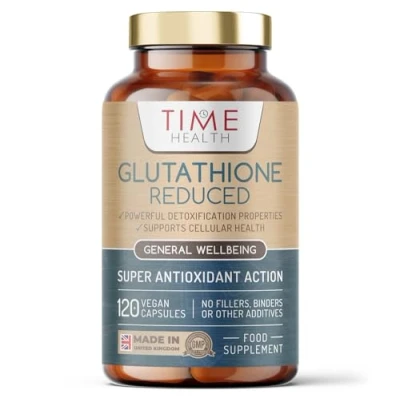 Image of Glutathione Reduced 320mg UK Made Zero Additives Vegan Pullulan (120 Capsules)