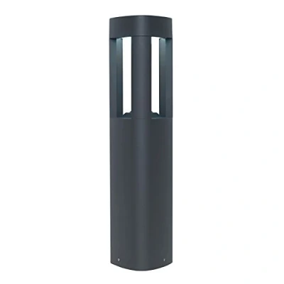 Image of Tribeca Outdoor Bollard Light Frosted Acrylic, Textured Dark Grey Paint IP54
