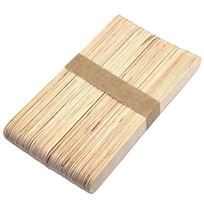Image of 50 Jumbo Natural Wooden Wide Lollipop Lolly Sticks Garden Plant Labels Markers Kids Art Craft Models
