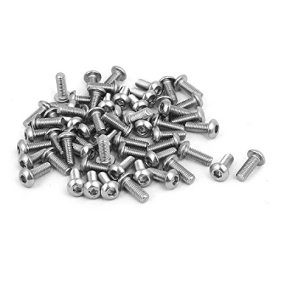 Image of Sourcingmap M3 x 8mm 304 Stainless Steel Button Head Hex Socket Cap Screws Fastener 60PCS