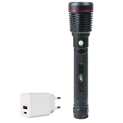 Image of PNI Adventure F420 Aluminum Flashlight Package with LED 10W, 1000lm CHG300 Power Supply USB C Port and A