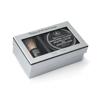 Image of Taylor of Old Bond Street Jermyn Shave Brush &amp; Shaving Cream Bowl 150g Gift Set