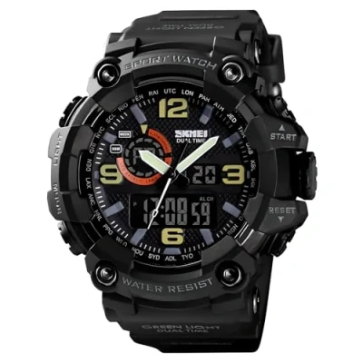 Image of Mens Digital Sports Watches Military 50M Waterproof Large Face Army Wrist Watch LED Back Light Casual for Men