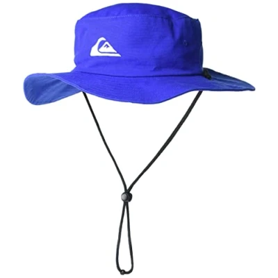 Image of Quiksilver Men&#039;s Bushmaster Sun Protection Floppy Visor Bucket Hat, Nautical Blue, S M