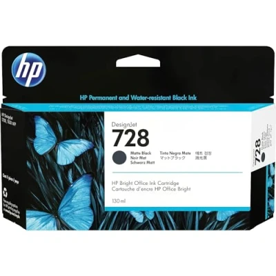 Image of HP 3WX25A Ink Matte Black HP728 130ml
