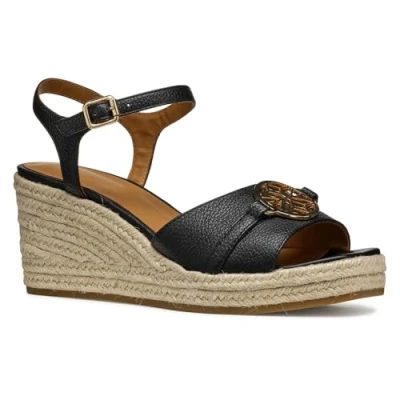 Image of Geox Panarea Wedge sandals, Women&#039;s, Size: 5, Black Leather