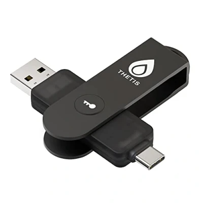 Image of Thetis Pro FIDO2 security key, Two factor authentication NFC Dual USB Ports Type A &amp; C For Multi Factored Protection (HOTP) in Windows/MacOS/Linux, Gmail, Facebook, Dropbox, GitHub