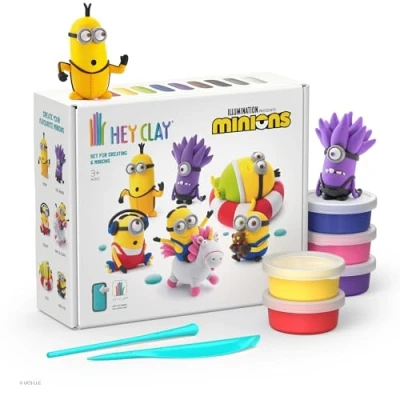 Image of HEY Clay Minions Set 15 Cans of Air Dry with Sculpting Tools