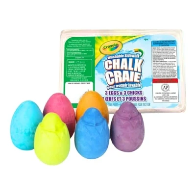 Image of CRAYOLA Washable Sidewalk Chalk Eggs Pack of 6 3x &amp; Chicks