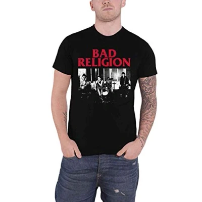Image of Bad Religion T Shirt Live 1980 Band Logo Official Mens Black XL