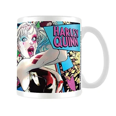 Image of Pyramid International Batman (Harley Quinn Neon) Official Boxed Ceramic Coffee/Tea Mug, Paper, Multi Colour, 1 Count (Pack of 1)