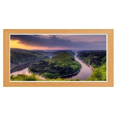 Image of Acrylic Glass Beech Picture Frame Wood Photo Wall Hanging Poster Frames For Walls 55cm x 35cm