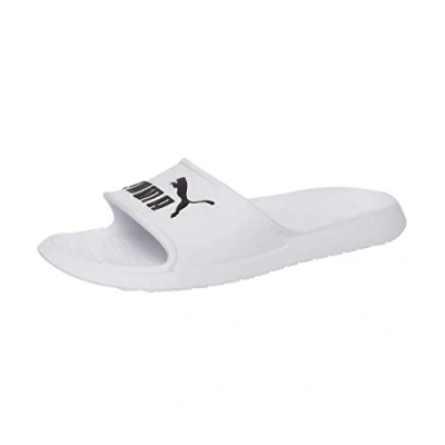 Image of PUMA Unisex Divecat V2 Slide Sandal, White, 8 UK