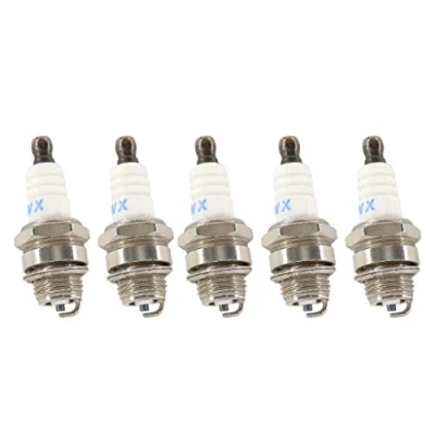 Image of HURI 5x Universal Spark Plug For 2 Stroke 26cc 36cc 49cc 52cc 56cc Lawnmower, Strimmer, Trimmer, Chainsaw Replace NGK 4626 BPMR7A BPMR6A