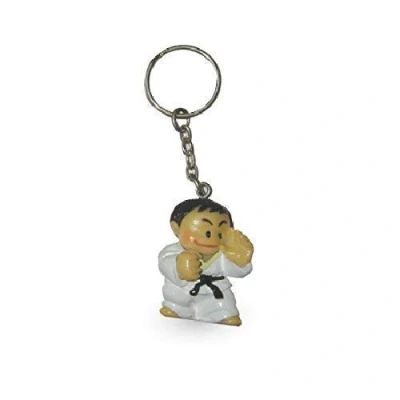 Image of Playwell Martial Arts Karate Key Rings Figurine (fg67) Chain