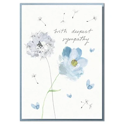 Image of with Deepest Sympathy. Beautiful Floral Sympathy Card
