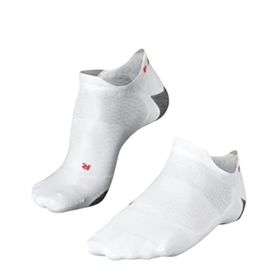Image of FALKE Women&#039;s RU5 Race Invisible W IN Functional Yarn Anti Blister 1 Pair Running Socks, White (White Mix 2020), 2.5 3.5