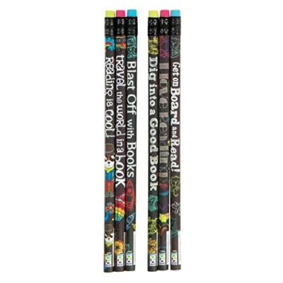 Image of 12 x Reading Rocks HB Pencils. Reward Pencils for Teachers