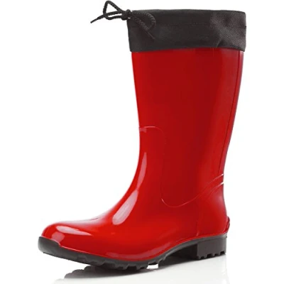Image of Ladeheid Women&#039;s Rubby Boot LA 967 (Red/Black, 5 UK)